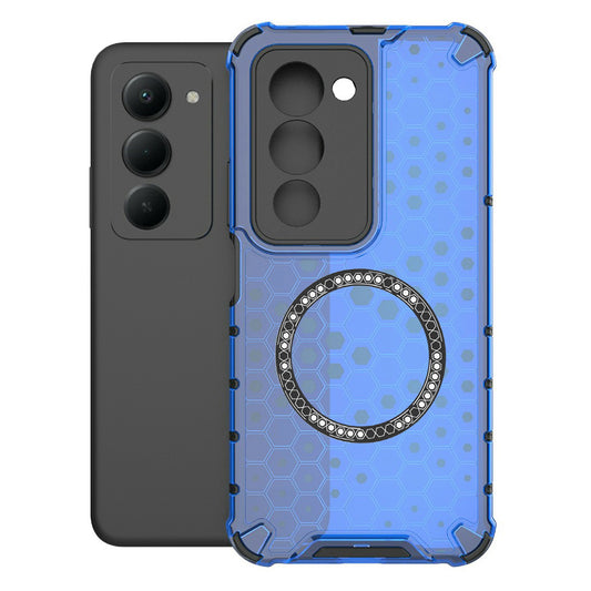 Husa MagSafe pentru Xiaomi Redmi 15 5G / 15 4G, Techsuit, HoneyComb Shield, Albastra