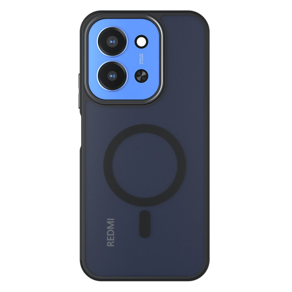 Husa MagSafe pentru Xiaomi Redmi 15C 5G / 15C 4G, Techsuit, PureFrost, Neagra Satinata