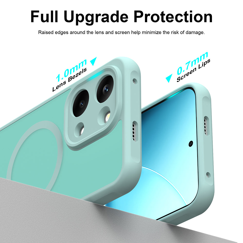 Husa MagSafe pentru Xiaomi Redmi 17 5G / 17 4G, Techsuit, HaloFrost II, Verde Deschis