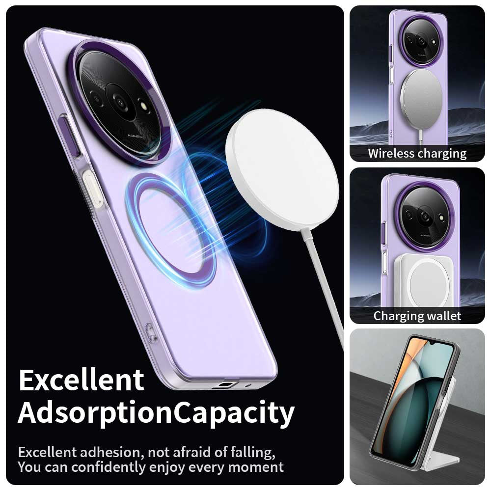Husa MagSafe pentru Xiaomi Redmi A3x / A3, Techsuit, CandyCase, Mov