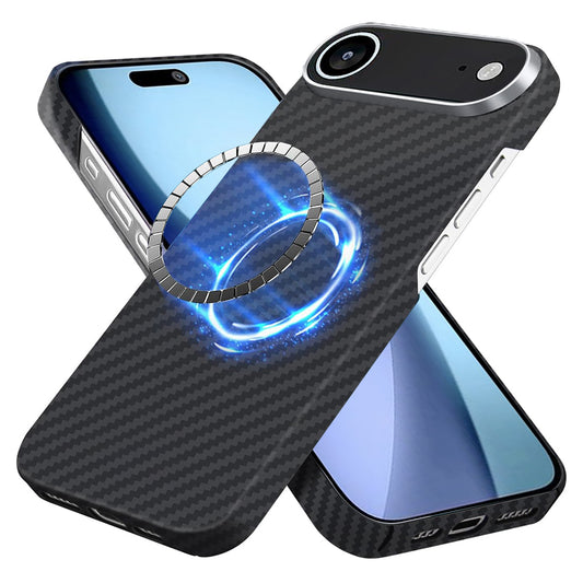 Husa MagSafe pentru Apple iPhone 17 Air, Techsuit, Aramid Fiber, Neagra