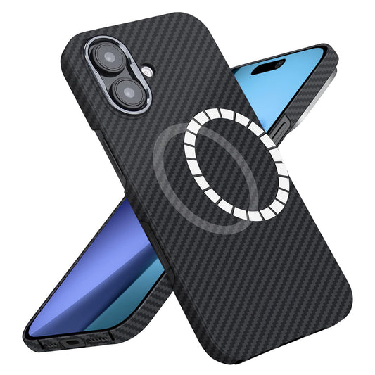 Husa MagSafe pentru Apple iPhone 17, Techsuit, Aramid Fiber, Neagra