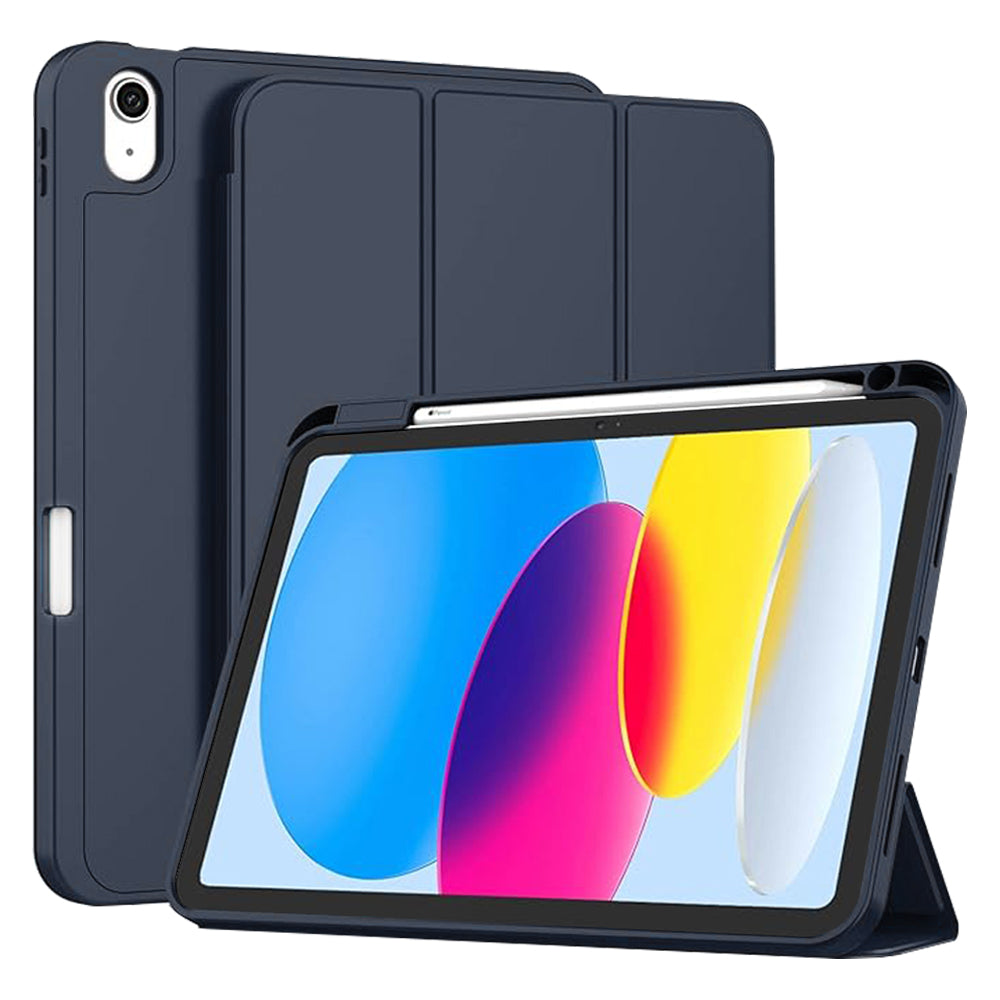 Husa pentru Apple iPad (2025) / (2022), Techsuit, Flex Trifold, Bleumarin