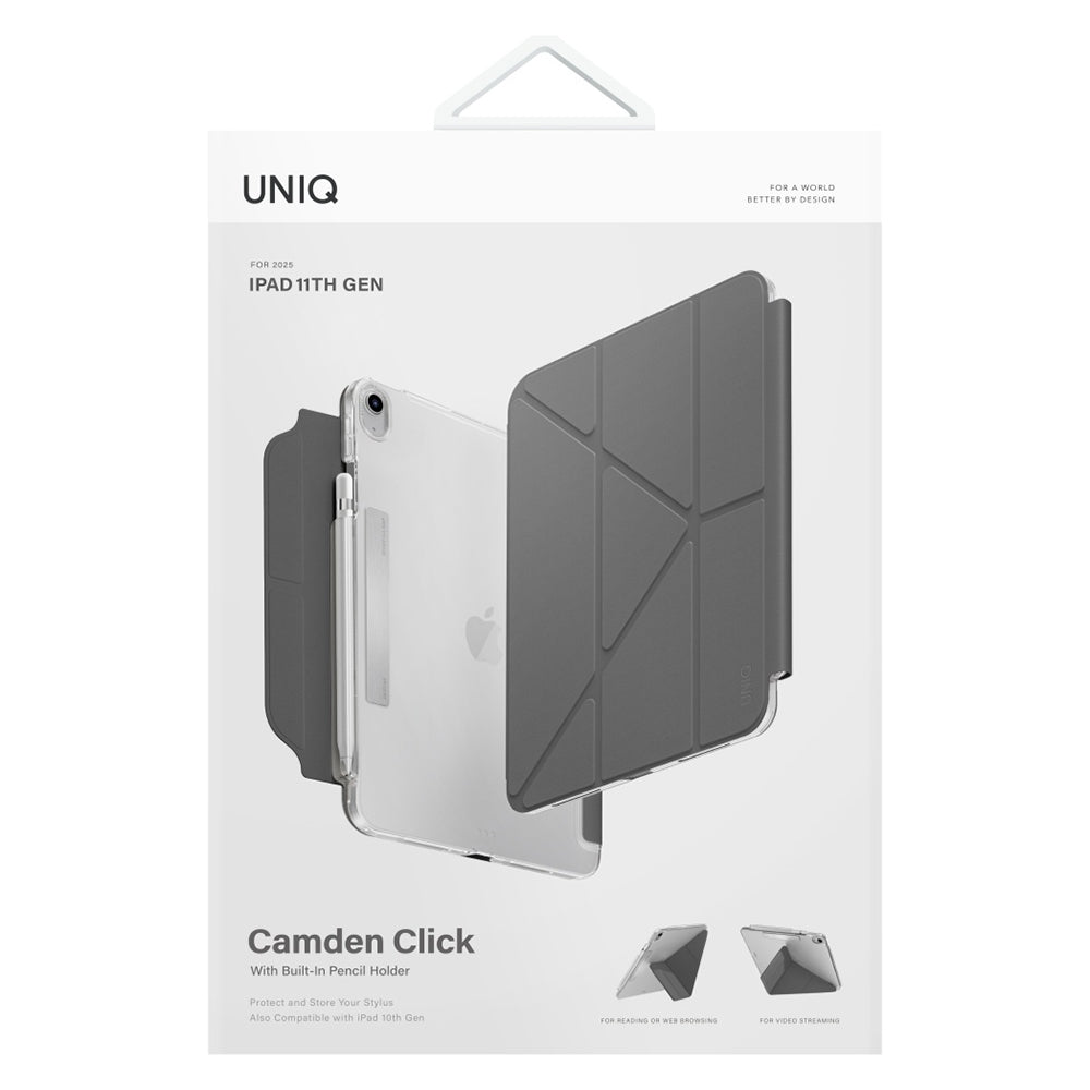 Husa pentru Apple iPad (2025), UNIQ, Camden Click, Gri