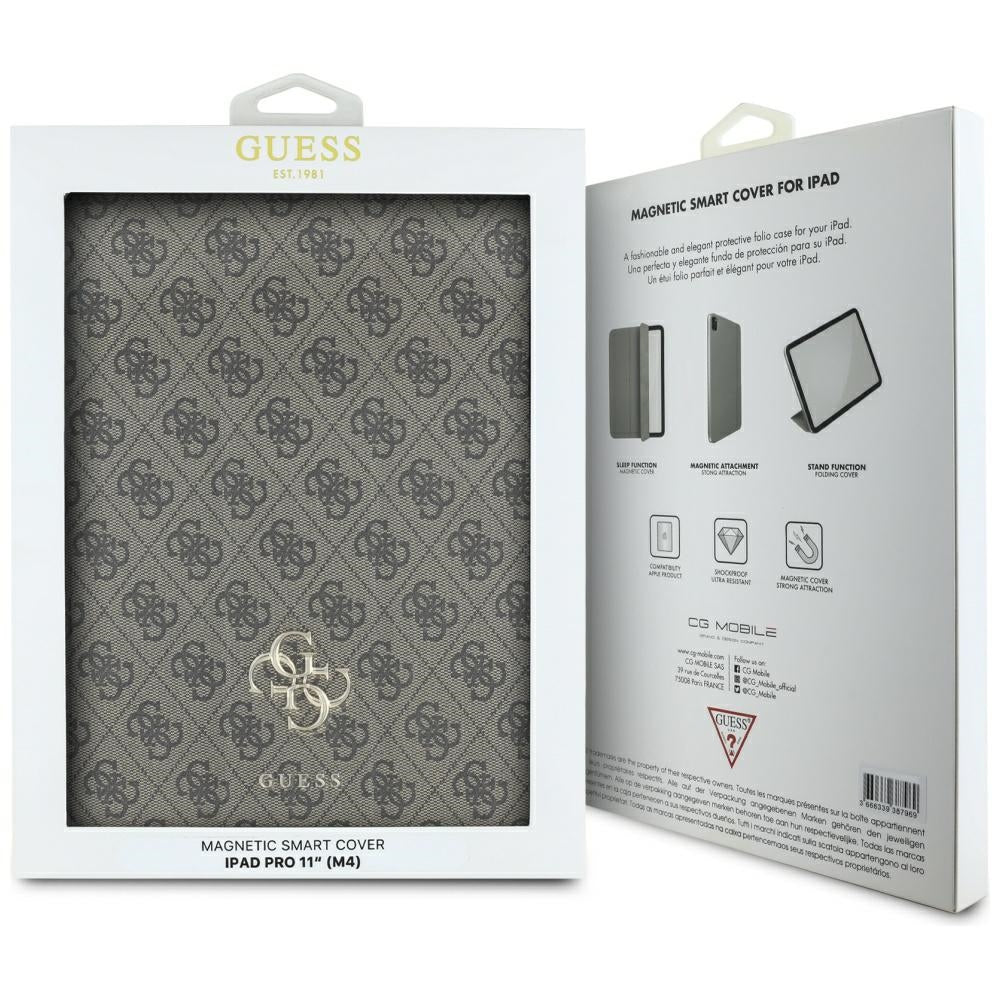 Husa pentru Apple iPad Pro 11 (2024), Guess, 4G Big Logo, Maro