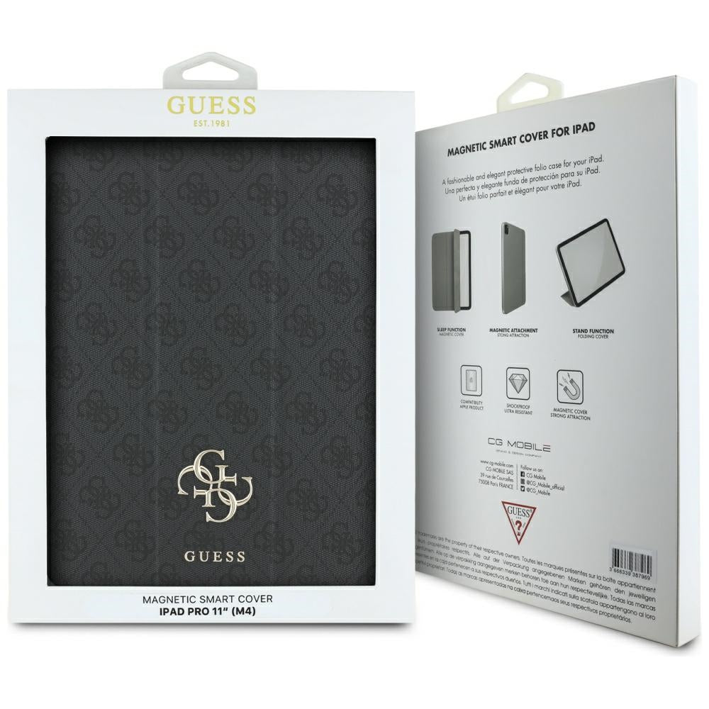 Husa pentru Apple iPad Pro 11 (2024), Guess, 4G Big Logo, Neagra
