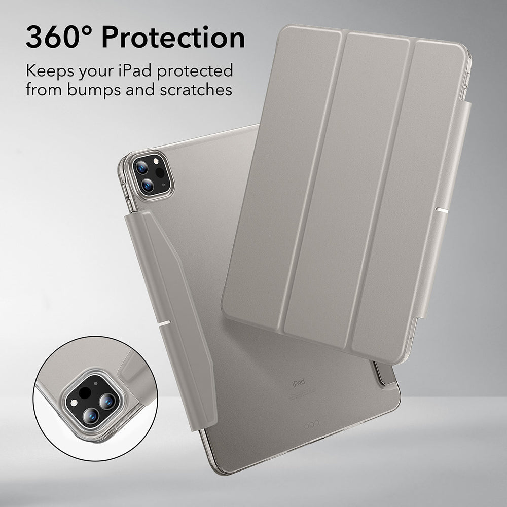 Husa pentru Apple iPad Pro 13 (2024), ESR, Ascend Trifold, Gri