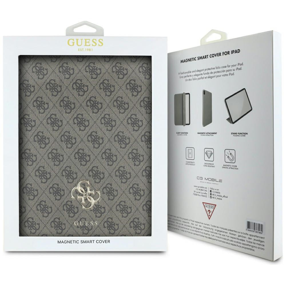 Husa pentru Apple iPad Pro 13 (2024), Guess, 4G Big Logo, Maro