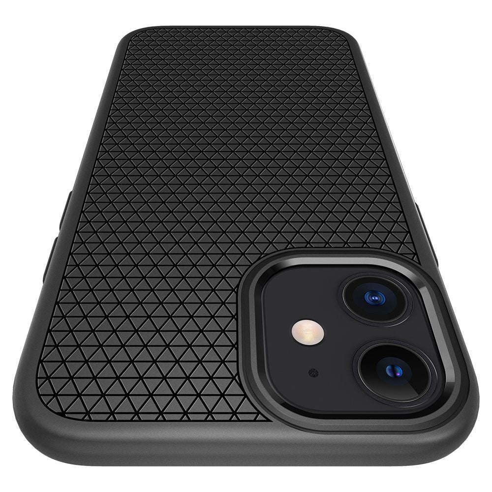 Husa pentru Apple iPhone 12 / 12 Pro, Spigen, Liquid Air, Neagra ACS01701