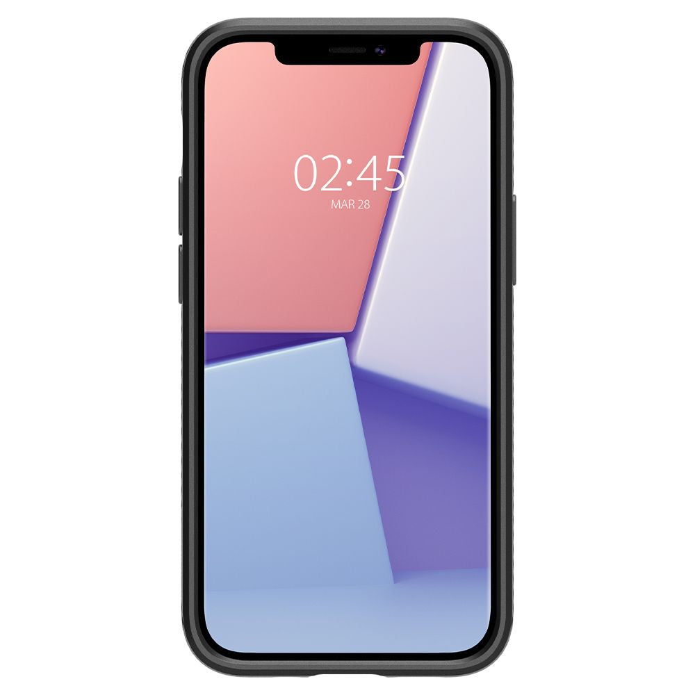 Husa pentru Apple iPhone 12 / 12 Pro, Spigen, Liquid Air, Neagra ACS01701