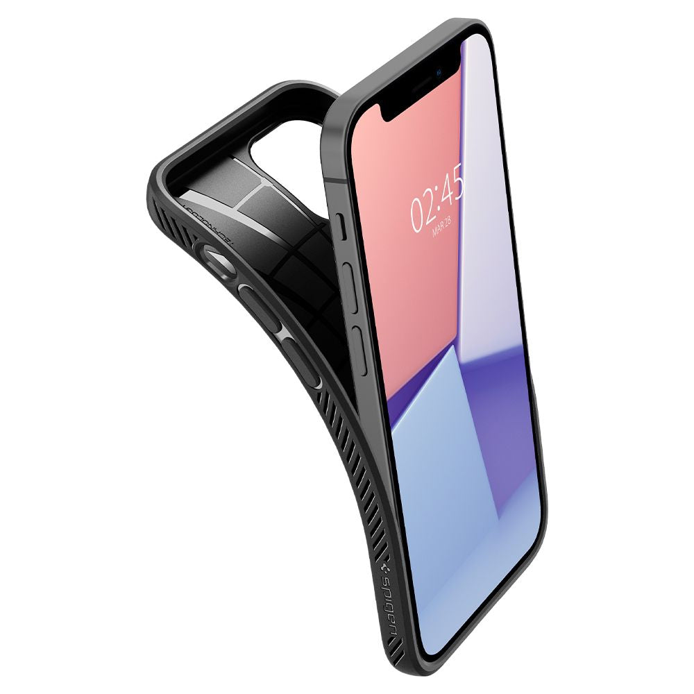 Husa pentru Apple iPhone 12 / 12 Pro, Spigen, Liquid Air, Neagra ACS01701
