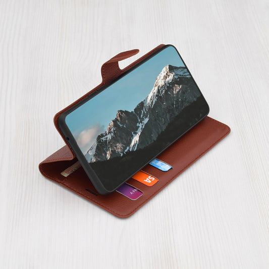 Husa pentru Apple iPhone 12 Pro, Techsuit, Leather Folio, Maro