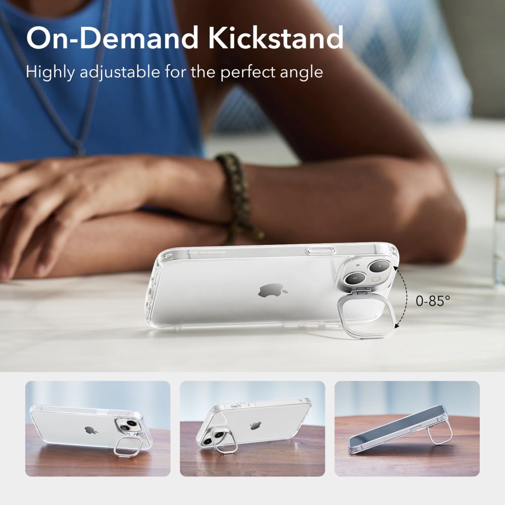 Husa pentru Apple iPhone 14 Plus, ESR, Classic Kickstand, Transparenta