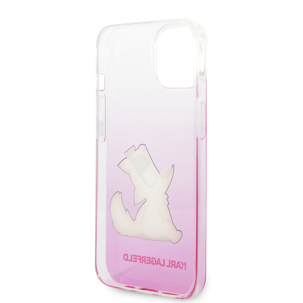 Husa pentru Apple iPhone 14 Plus, Karl Lagerfeld, Choupette Fun, Roz