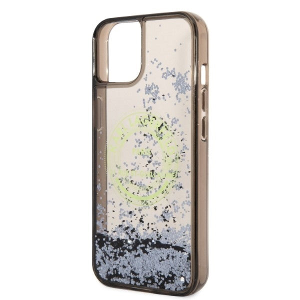 Husa pentru Apple iPhone 14 Plus, Karl Lagerfeld, Liquid Glitter RSG, Neagra