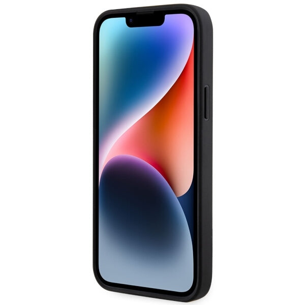 Husa pentru Apple iPhone 14 Plus, Karl Lagerfeld, Saffiano Monogram Ikonik Karl, Neagra