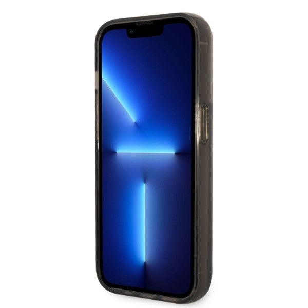 Husa pentru Apple iPhone 14 Pro, Karl Lagerfeld, Glitter Choupette's Head, Neagra