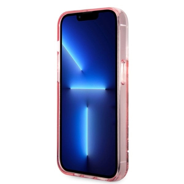 Husa pentru Apple iPhone 14 Pro, Karl Lagerfeld, Glitter Karl's Head, Roz