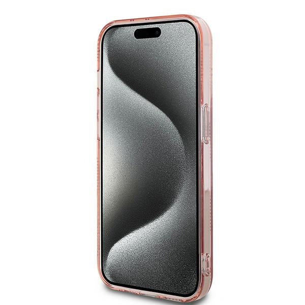 Husa pentru Apple iPhone 14 Pro, Karl Lagerfeld, IML Luxury Monogram Choupette's Head, Roz