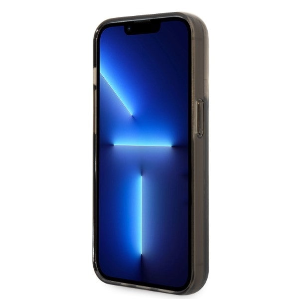 Husa pentru Apple iPhone 14 Pro, Karl Lagerfeld, Liquid Glitter KL Logo, Neagra