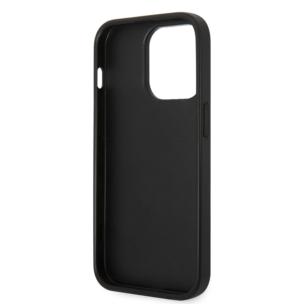 Husa pentru Apple iPhone 14 Pro, Karl Lagerfeld, Saffiano Karl's Head, Neagra