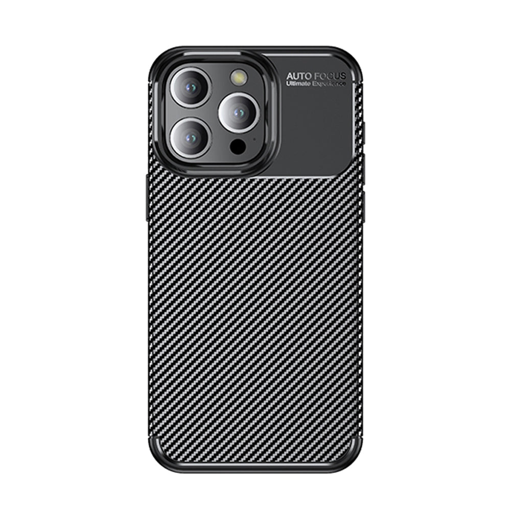 Husa pentru Apple iPhone 14 Pro, Techsuit, CarbonFiber, Neagra