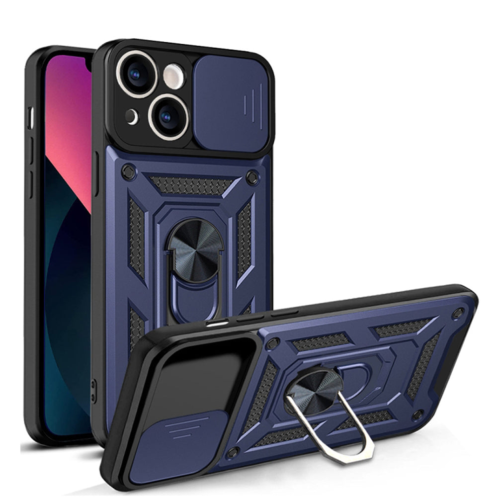 Husa pentru Apple iPhone 14, Techsuit, CamShield, Albastra