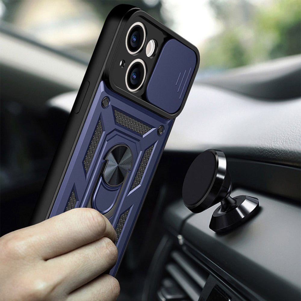 Husa pentru Apple iPhone 14, Techsuit, CamShield, Albastra