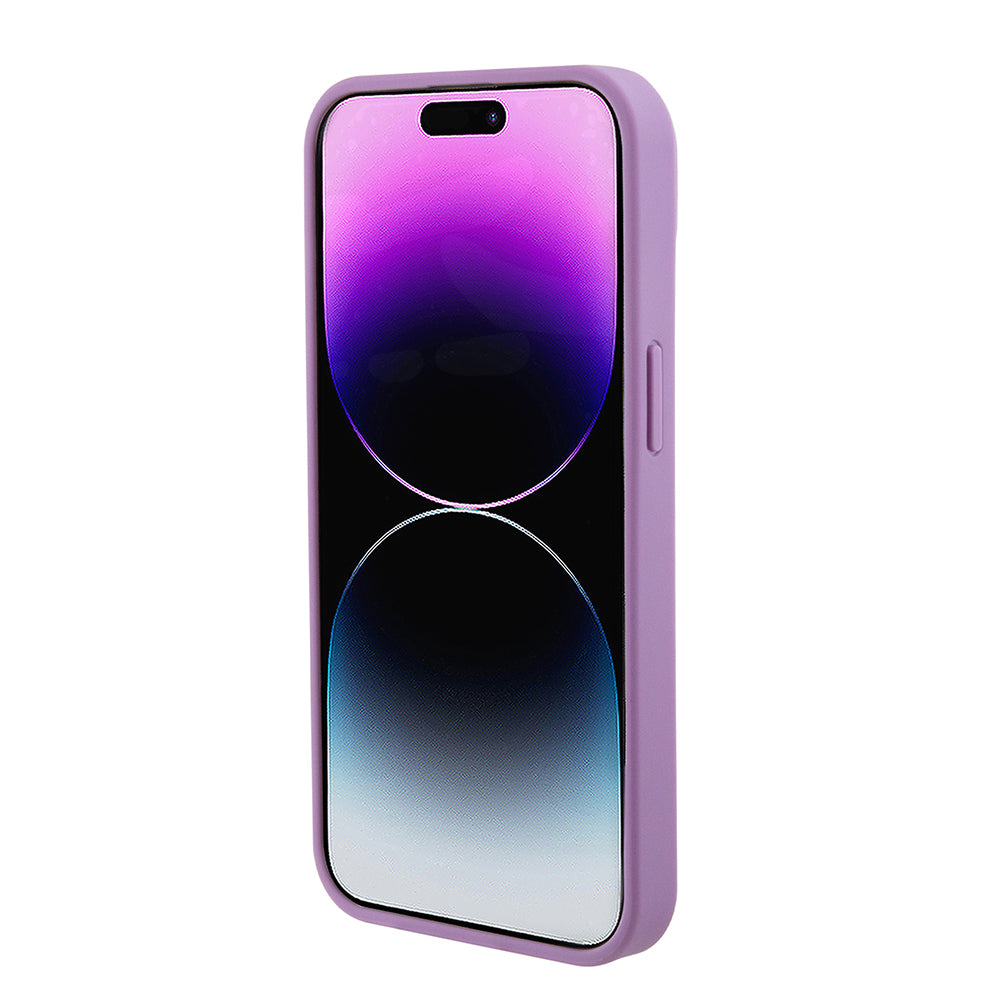 Husa pentru Apple iPhone 15, Guess, 4G Stamped, Mov Deschis