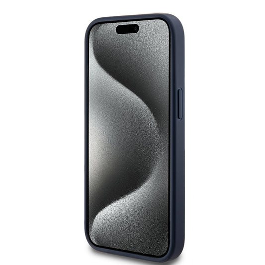 Husa pentru Apple iPhone 15, Guess, 4G Triangle Logo, Albastra