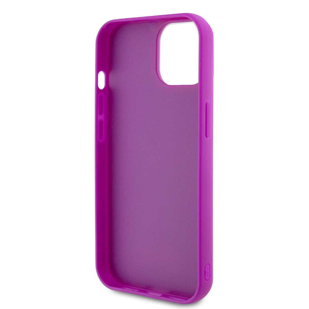 Husa pentru Apple iPhone 15, Guess, Disco Metal Script, Fucsia