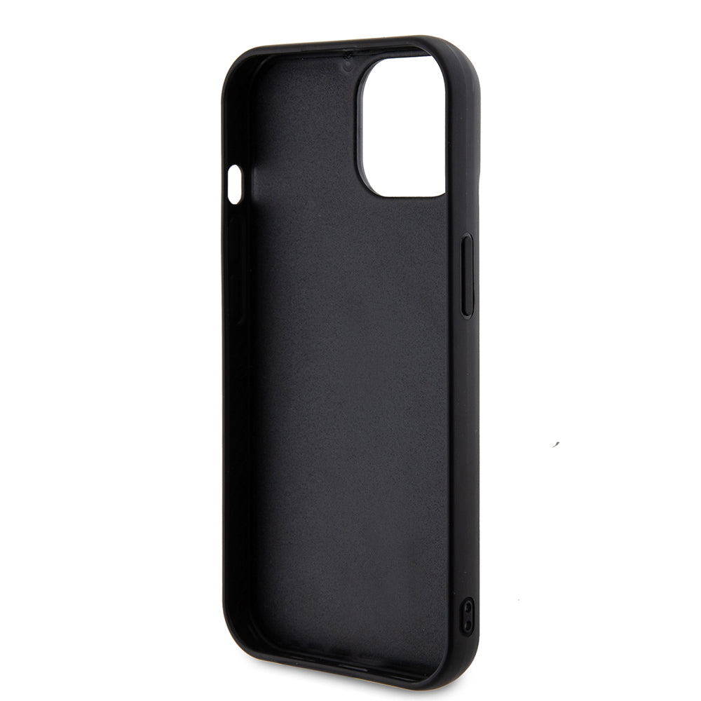 Husa pentru Apple iPhone 15, Guess, Sequin Script Metal, Neagra