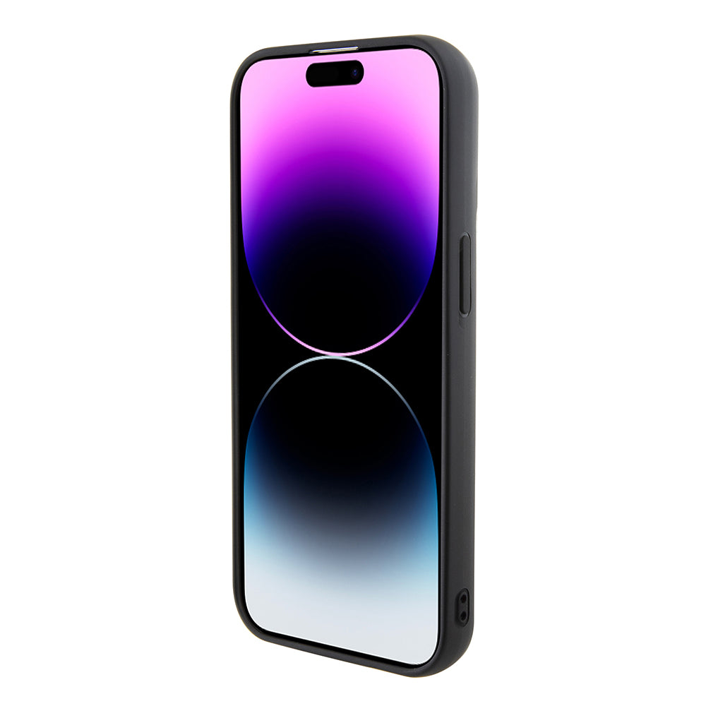 Husa pentru Apple iPhone 15, Karl Lagerfeld, 3D Rubber Multi Logo, Neagra