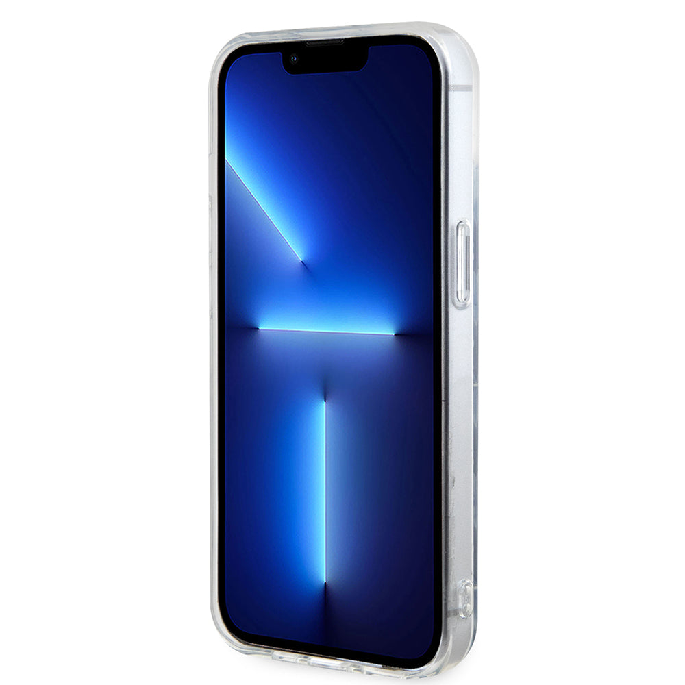 Husa pentru Apple iPhone 15, Karl Lagerfeld, Monogram Choupette, Transparenta