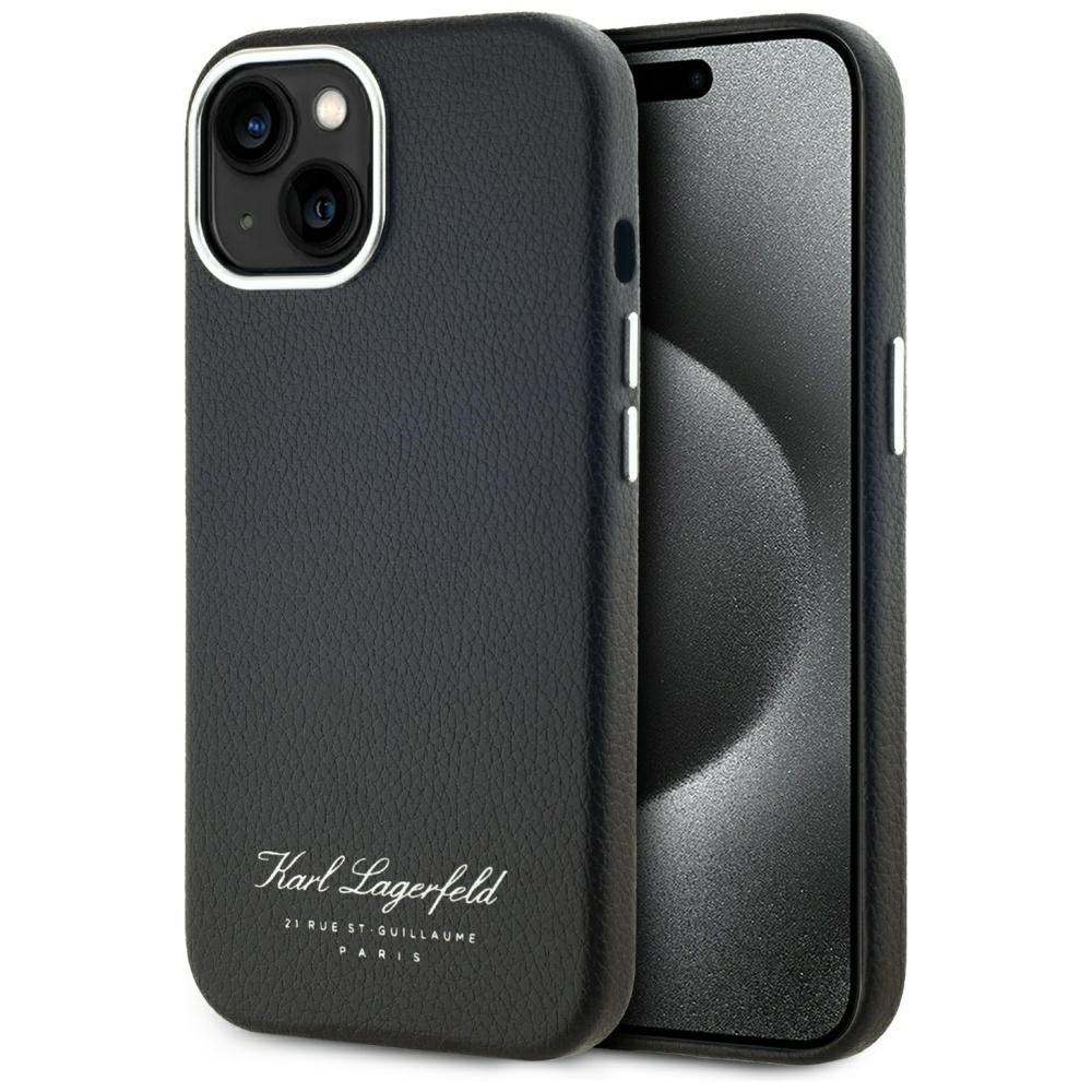 Husa pentru Apple iPhone 15, Karl Lagerfeld, RSG, Neagra