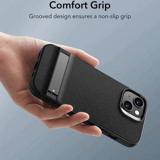 Husa pentru Apple iPhone 15 Plus, ESR, Air Shield Boost Kickstand, Neagra