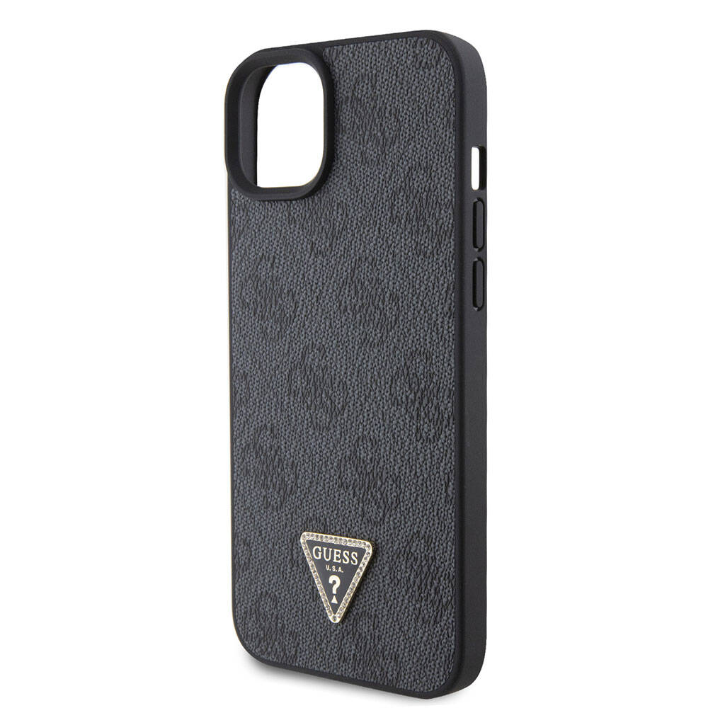 Husa pentru Apple iPhone 15 Plus, Guess, Crossbody 4G Metal Logo, Neagra