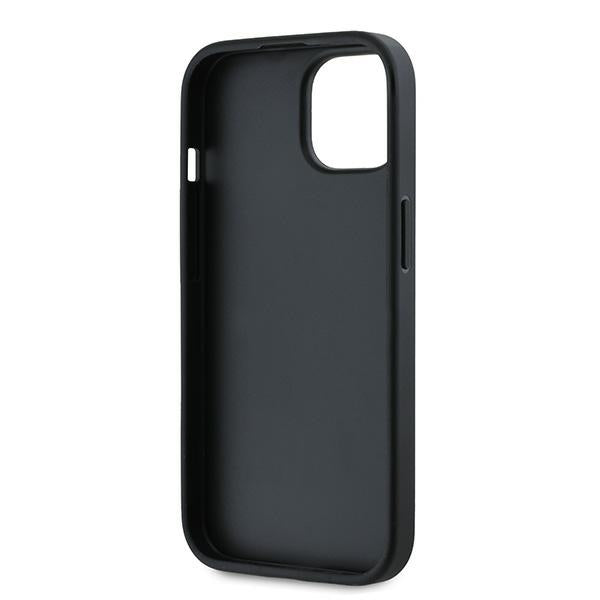 Husa pentru Apple iPhone 15 Plus, Karl Lagerfeld, Diagonal Quilted Script, Neagra