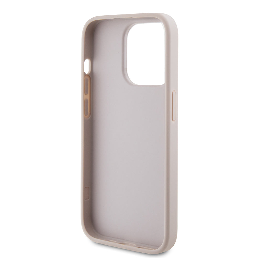 Husa pentru Apple iPhone 15 Pro, Guess, 4G Metal Gold Logo, Roz