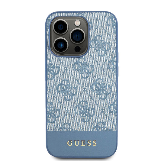 Husa pentru Apple iPhone 15 Pro, Guess, 4G Stripe, Albastra