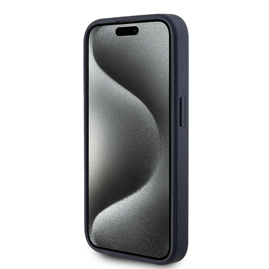 Husa pentru Apple iPhone 15 Pro, Guess, 4G Triangle Logo, Albastra