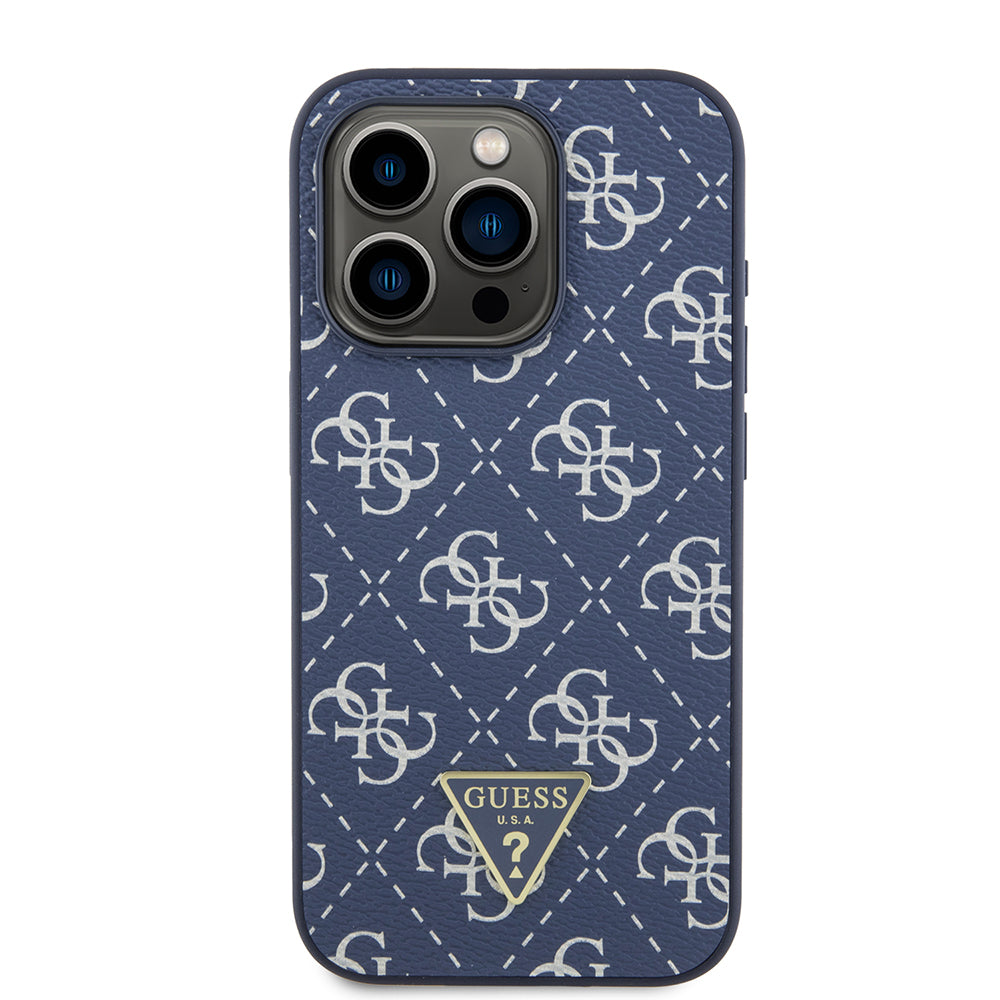 Husa pentru Apple iPhone 15 Pro, Guess, 4G Triangle Logo, Albastra