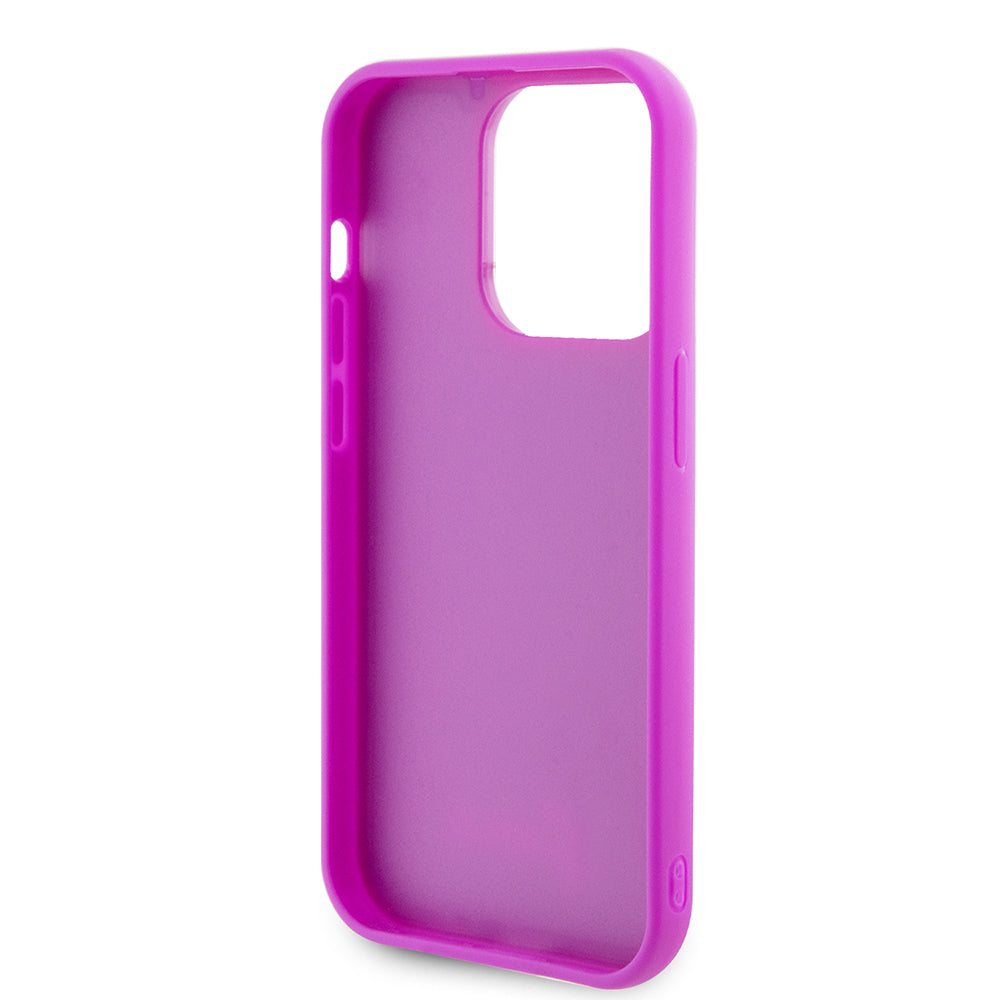 Husa pentru Apple iPhone 15 Pro, Guess, Disco Metal Script, Fucsia