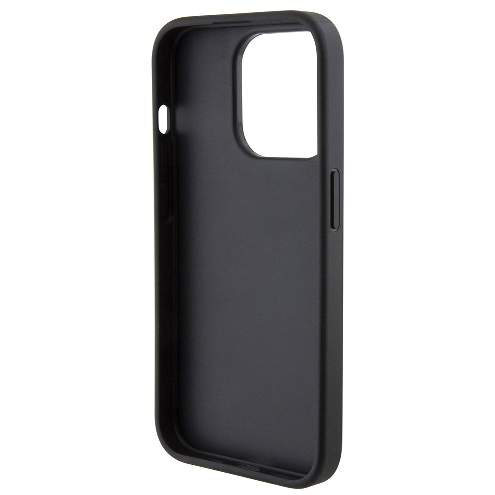 Husa pentru Apple iPhone 15 Pro, Karl Lagerfeld, Diagonal Quilted K Pattern, Neagra