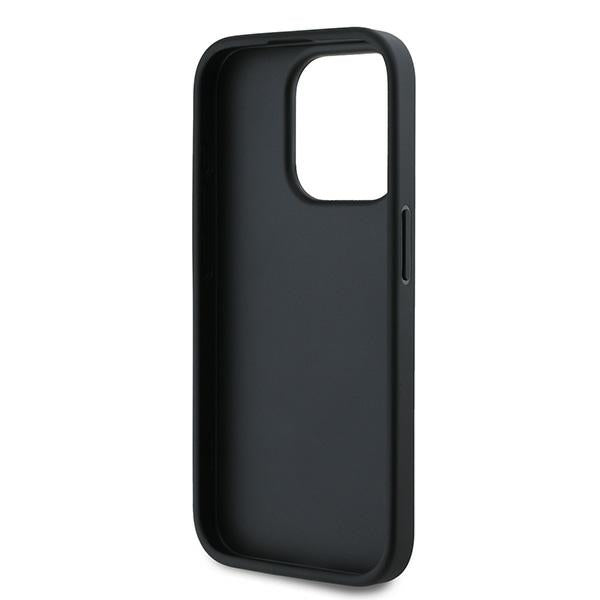 Husa pentru Apple iPhone 15 Pro, Karl Lagerfeld, Diagonal Quilted Script, Neagra
