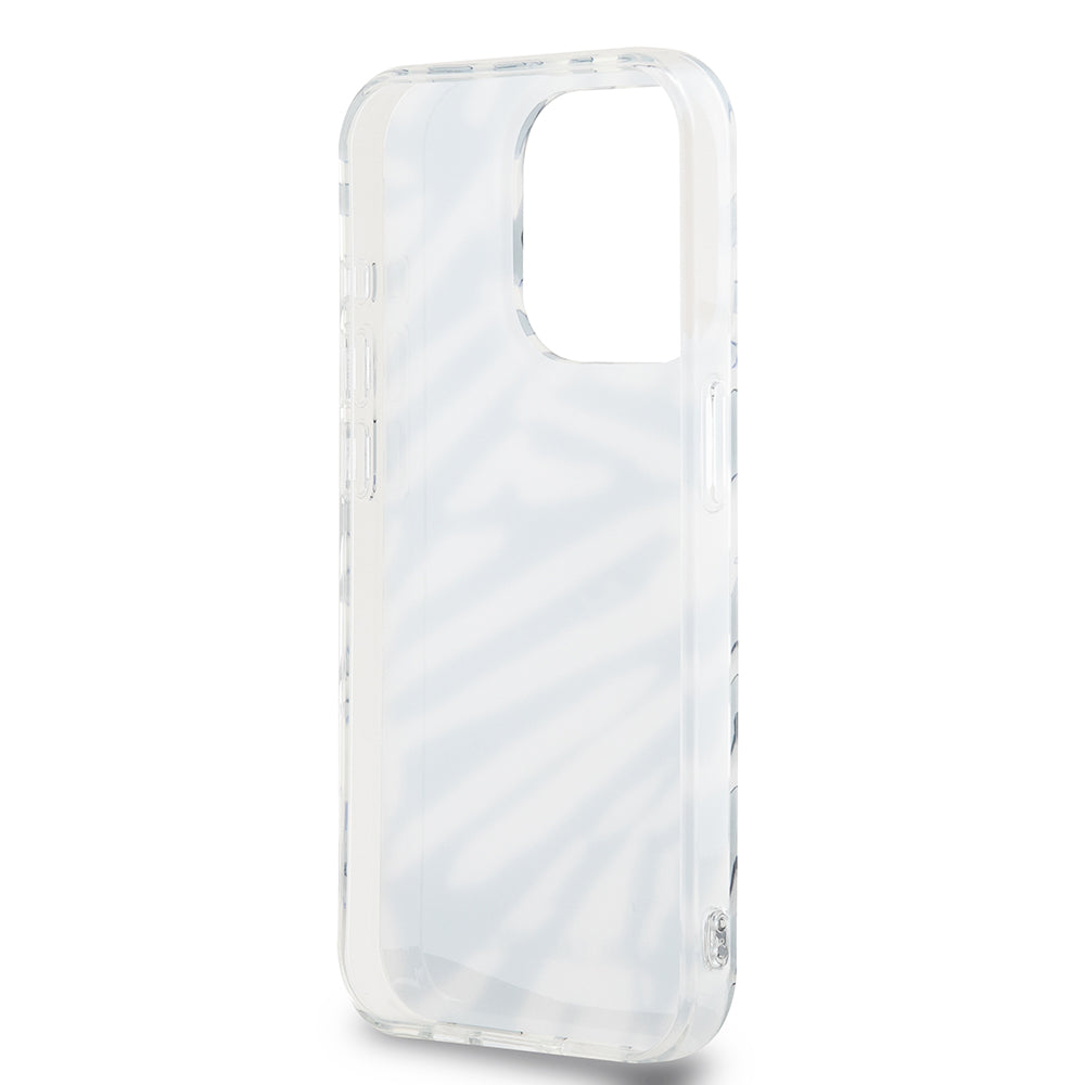 Husa pentru Apple iPhone 15 Pro, Karl Lagerfeld, IML Luxury Zebra Pattern with Strap, Neagra
