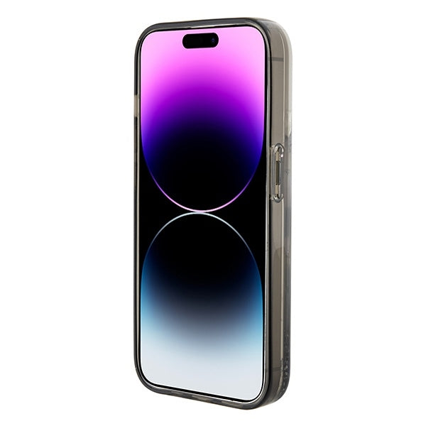 Husa pentru Apple iPhone 15 Pro, Karl Lagerfeld, Liquid Glitter Ikonik Karl, Transparenta