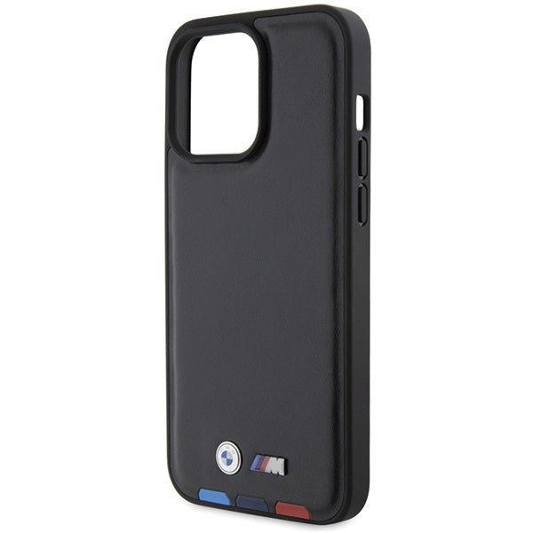 Husa pentru Apple iPhone 15 Pro Max, BMW, Stamp Tricolor, Neagra