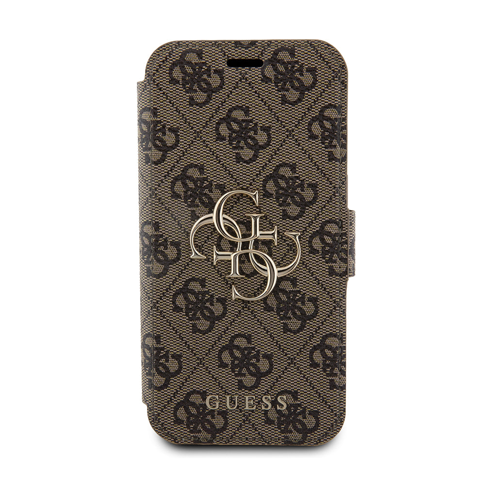 Husa pentru Apple iPhone 15 Pro Max, Guess, 4G Book, Maro