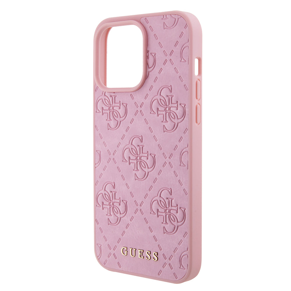 Husa pentru Apple iPhone 15 Pro Max, Guess, 4G Stamped, Roz